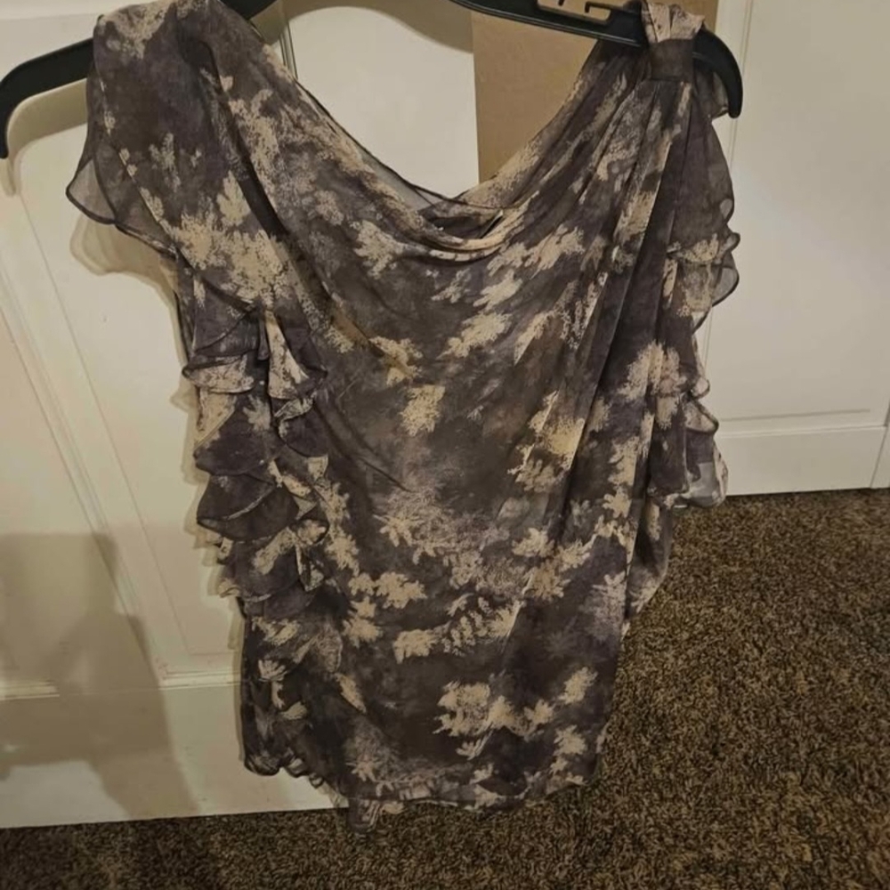 3.1 Phillip Lim Ruffled Blouse in Black and Cream